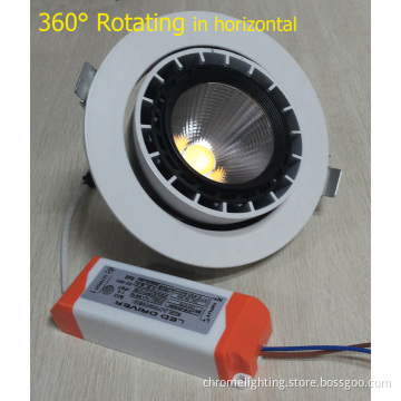 High Quality 20W Rotating COB Down Light, Ra80 1900lm Output